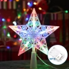Gwiazda LED na czubek choinki 17cm 10 led na baterie 3AA multikolor Gwiazda LED na czubek choinki 17cm 10 led na baterie 3AA multikolor