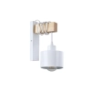 Kinkiet LED E27 35W biały z drewnem IP20 do salonu i pokoju Kinkiet LED E27 35W biały z drewnem IP20 do salonu i pokoju