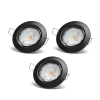 3x Czarny reflektor LED o regulowanym kącie 4.5 W biały ciepły 3000K 3x Czarny reflektor LED o regulowanym kącie 4.5 W biały ciepły 3000K