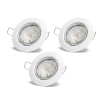 3x Biały reflektor LED o regulowanym kącie 4.5 W biały ciepły 3000K 3x Biały reflektor LED o regulowanym kącie 4.5 W biały ciepły 3000K