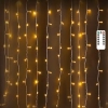Biała kurtyna sople 3x3m LED 300 ciepłych lampek z pilotem na 5V z USB Biała kurtyna sople 3x3m LED 300 ciepłych lampek z pilotem na 5V z USB