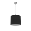 Modna Lampa wisząca z tkaniny Czarna E27 Modna Lampa wisząca z tkaniny Czarna E27